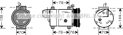 Prasco KAK108 - Compressore, Climatizzatore www.autoricambit.com