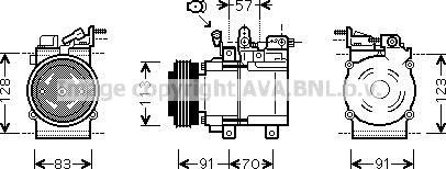 Prasco KAK174 - Compressore, Climatizzatore www.autoricambit.com