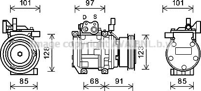 Prasco KAK208 - Compressore, Climatizzatore www.autoricambit.com