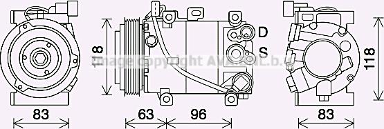 Prasco KAK282 - Compressore, Climatizzatore www.autoricambit.com