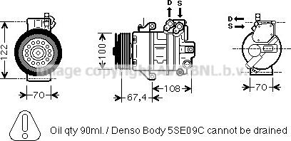 Prasco MCK009 - Compressore, Climatizzatore www.autoricambit.com