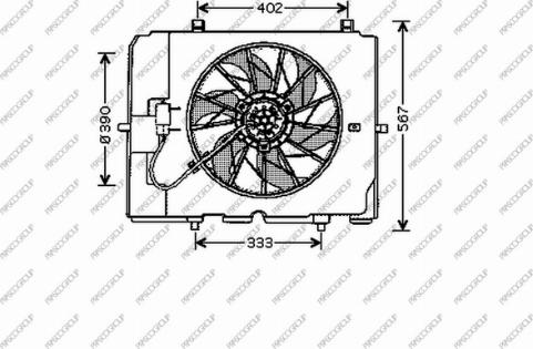 Prasco ME035F001 - Ventola, Raffreddamento motore www.autoricambit.com