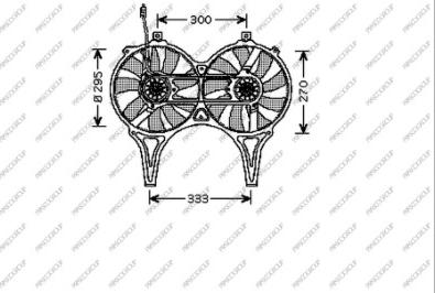 Prasco ME035F003 - Ventola, Raffreddamento motore www.autoricambit.com