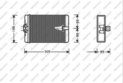 Prasco ME035H001 - Scambiatore calore, Riscaldamento abitacolo www.autoricambit.com