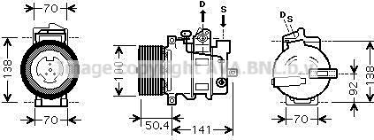 Prasco MSAK431 - Compressore, Climatizzatore www.autoricambit.com