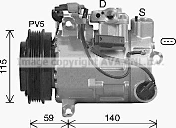 Prasco MSAK759 - Compressore, Climatizzatore www.autoricambit.com