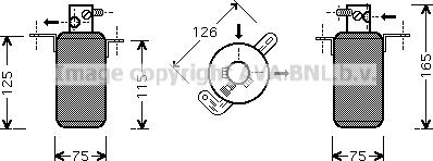 Prasco MSD373 - Essiccatore, Climatizzatore www.autoricambit.com