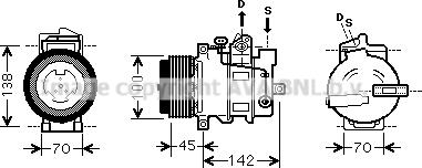 Prasco MSK430 - Compressore, Climatizzatore www.autoricambit.com