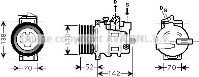 Prasco MSK590 - Compressore, Climatizzatore www.autoricambit.com