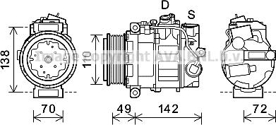 Prasco MSK644 - Compressore, Climatizzatore www.autoricambit.com