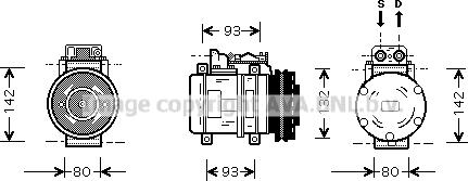 Prasco MSK083 - Compressore, Climatizzatore www.autoricambit.com