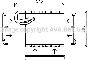 Prasco MSV550 - Evaporatore, Climatizzatore www.autoricambit.com