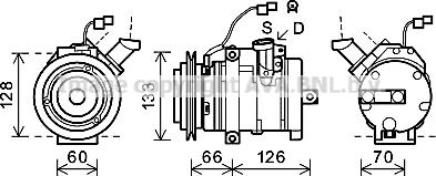 Prasco MTK228 - Compressore, Climatizzatore www.autoricambit.com