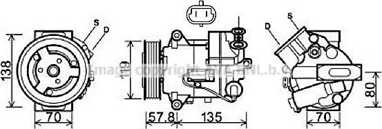 Prasco OLAK496 - Compressore, Climatizzatore www.autoricambit.com