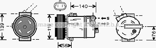 Prasco OLAK463 - Compressore, Climatizzatore www.autoricambit.com