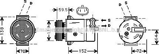 Prasco OLK279 - Compressore, Climatizzatore www.autoricambit.com