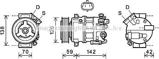 Prasco OLK576 - Compressore, Climatizzatore www.autoricambit.com