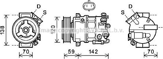 Prasco OLK578 - Compressore, Climatizzatore www.autoricambit.com