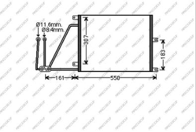 Prasco OP052C002 - Condensatore, Climatizzatore www.autoricambit.com