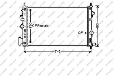 Prasco OP060R006 - Radiatore, Raffreddamento motore www.autoricambit.com