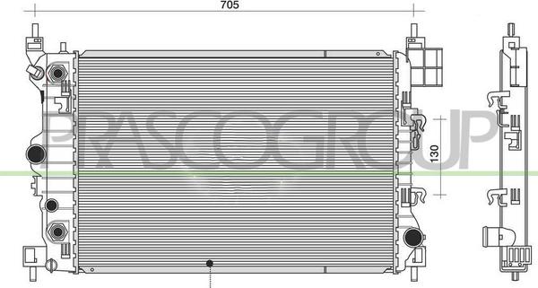 Prasco OP700R008 - Radiatore, Raffreddamento motore www.autoricambit.com