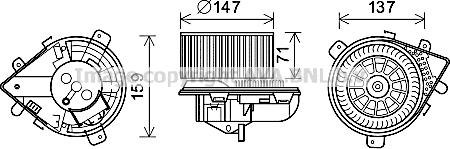 Prasco PE8380 - Elettromotore, Ventilatore abitacolo www.autoricambit.com