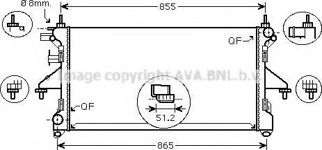 Prasco PE2308 - Radiatore, Raffreddamento motore www.autoricambit.com