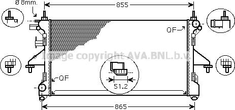 Prasco PEA2308 - Radiatore, Raffreddamento motore www.autoricambit.com