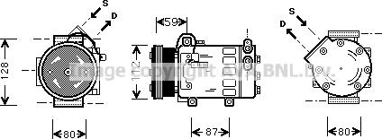 Prasco PEK333 - Compressore, Climatizzatore www.autoricambit.com