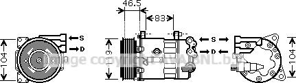 Prasco PEK326 - Compressore, Climatizzatore www.autoricambit.com