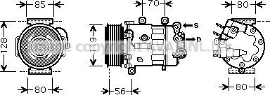 Prasco PEK322 - Compressore, Climatizzatore www.autoricambit.com