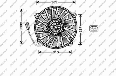 Prasco PG059F002 - Ventola, Raffreddamento motore www.autoricambit.com