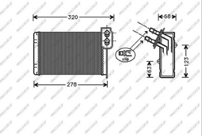 Prasco RN916H001 - Scambiatore calore, Riscaldamento abitacolo www.autoricambit.com