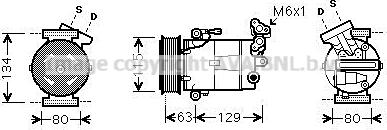 Prasco RTAK384 - Compressore, Climatizzatore www.autoricambit.com