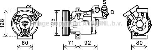 Prasco RTK495 - Compressore, Climatizzatore www.autoricambit.com