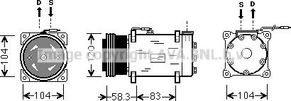 Prasco RTK284 - Compressore, Climatizzatore www.autoricambit.com