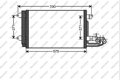 Prasco SK024C002 - Condensatore, Climatizzatore www.autoricambit.com