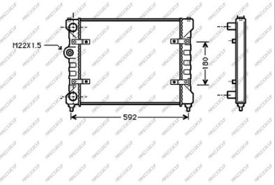 Prasco ST001R007 - Radiatore, Raffreddamento motore www.autoricambit.com