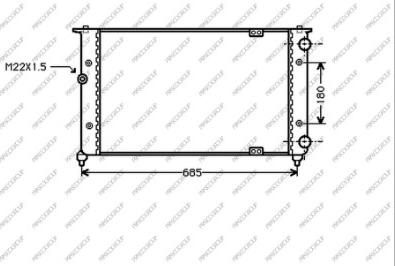 Prasco ST027R006 - Radiatore, Raffreddamento motore www.autoricambit.com