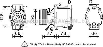 Prasco SUK100 - Compressore, Climatizzatore www.autoricambit.com