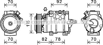 Prasco SUK112 - Compressore, Climatizzatore www.autoricambit.com