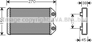 Prasco TO6369 - Scambiatore calore, Riscaldamento abitacolo www.autoricambit.com