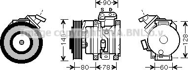 Prasco TOAK448 - Compressore, Climatizzatore www.autoricambit.com