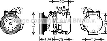 Prasco TOK439 - Compressore, Climatizzatore www.autoricambit.com