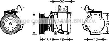 Prasco TOK438 - Compressore, Climatizzatore www.autoricambit.com