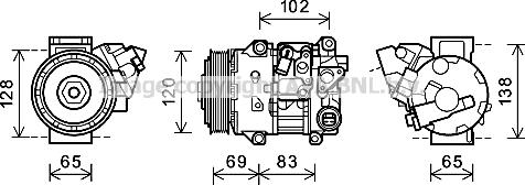 Prasco TOK661 - Compressore, Climatizzatore www.autoricambit.com