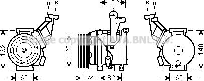 Prasco TOK635 - Compressore, Climatizzatore www.autoricambit.com