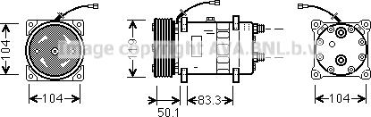 Prasco UVK044 - Compressore, Climatizzatore www.autoricambit.com