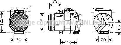 Prasco VNAK240 - Compressore, Climatizzatore www.autoricambit.com