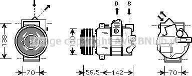 Prasco VNAK220 - Compressore, Climatizzatore www.autoricambit.com